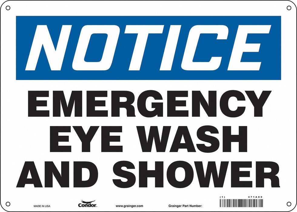 Safety Sign 10 in x 14 in Polyethylene