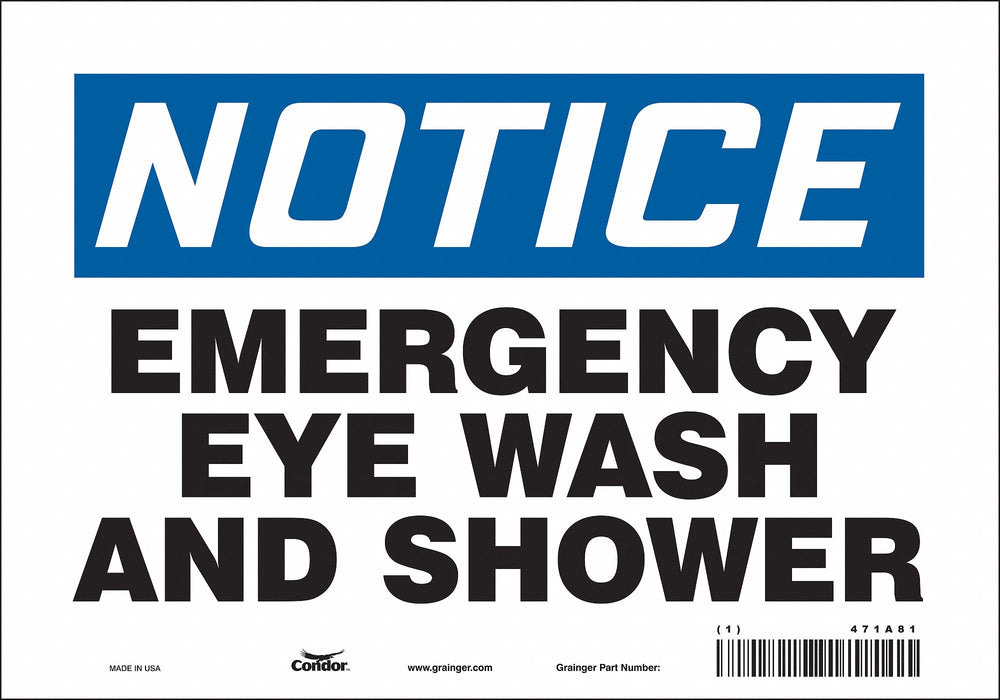 Safety Sign 7 in x 10 in Vinyl