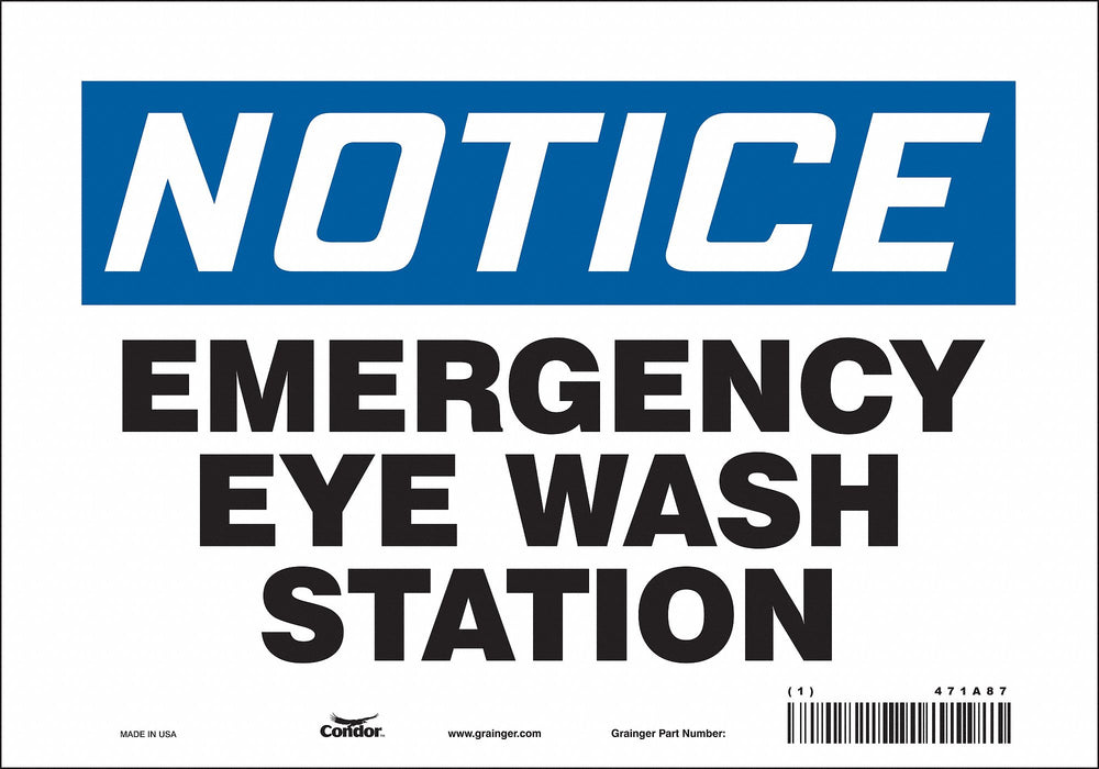 Safety Sign 7 in x 10 in Vinyl