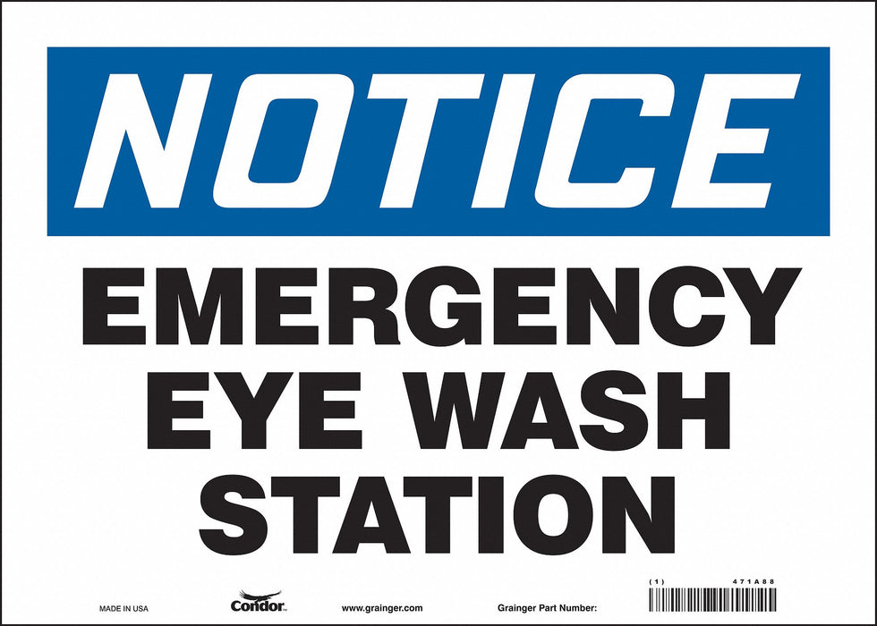 Safety Sign 10 in x 14 in Vinyl