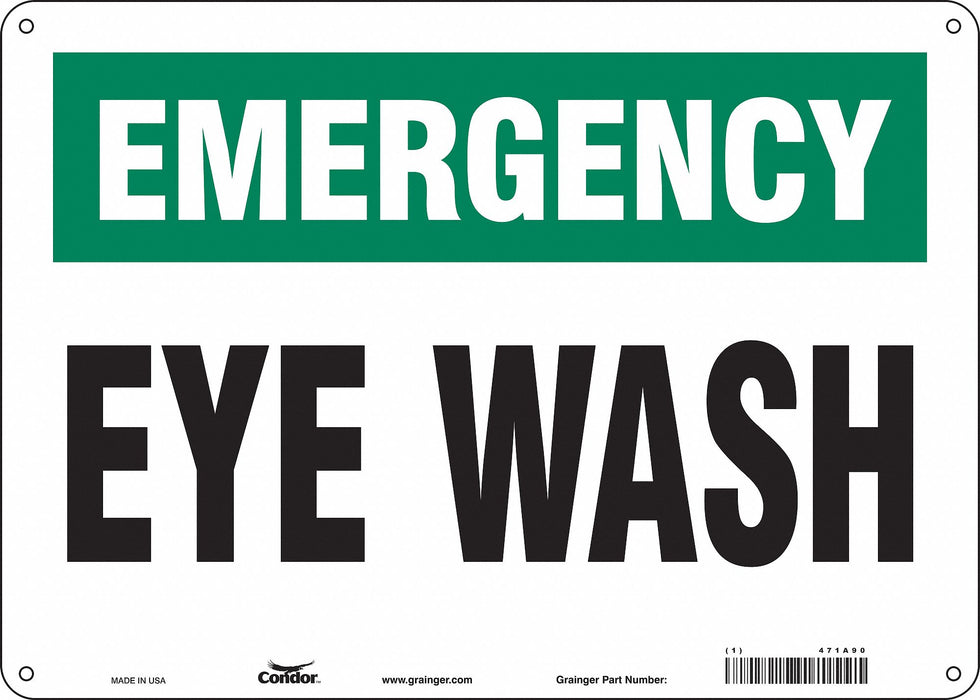 Safety Sign 10 in x 14 in Aluminum