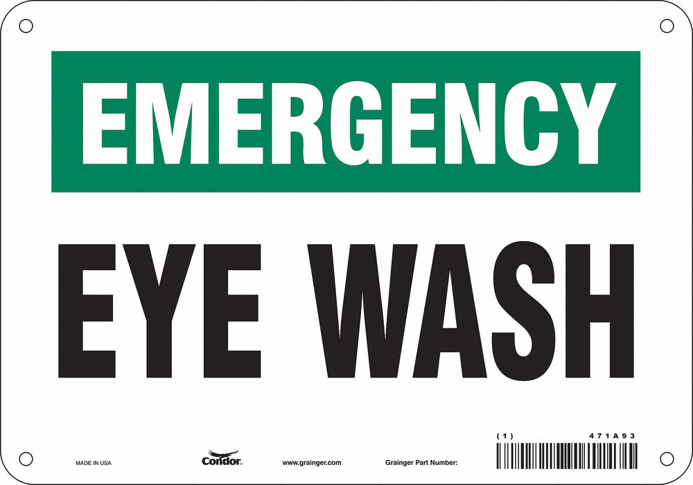 Safety Sign 7 in x 10 in Polyethylene