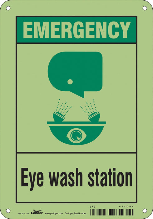 Safety Sign 10 in x 7 in Polyethylene