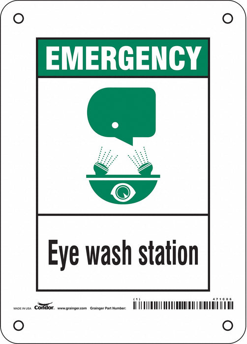 Safety Sign 7 in x 5 in Polyethylene
