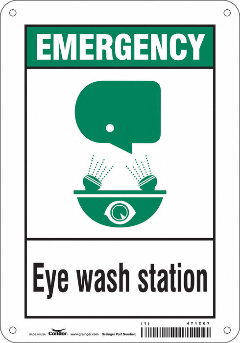 Safety Sign 10 in x 7 in Polyethylene