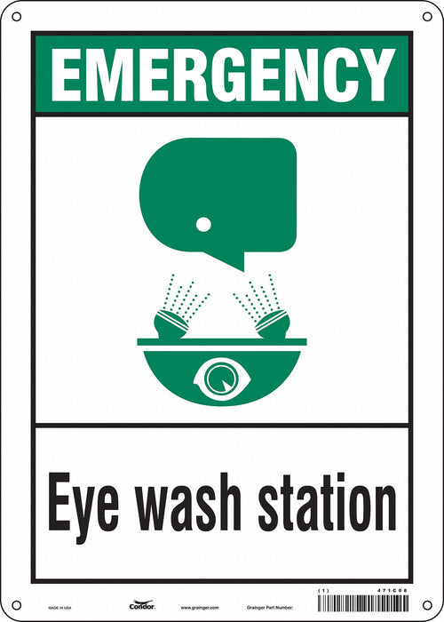 Safety Sign 14 in x 10 in Polyethylene