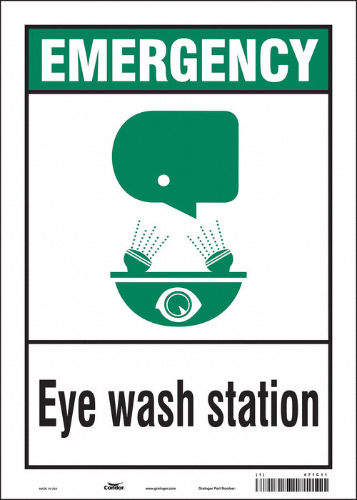 Safety Sign 14 in x 10 in Vinyl