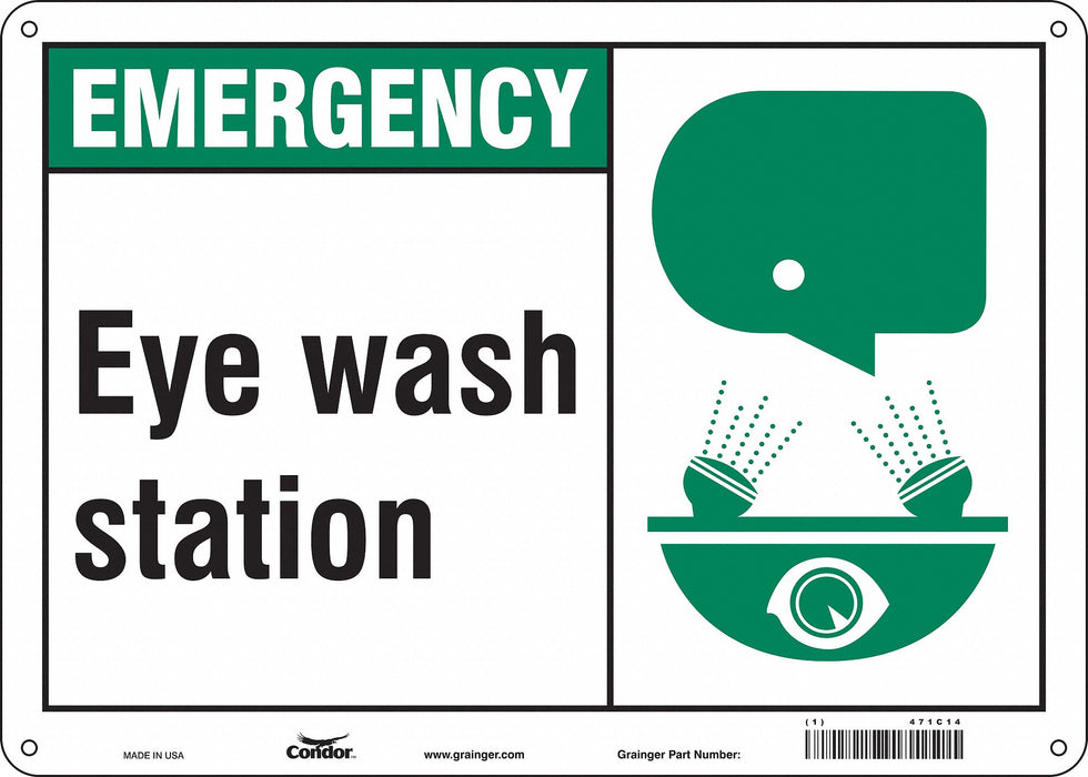 Safety Sign 10 in x 14 in Aluminum