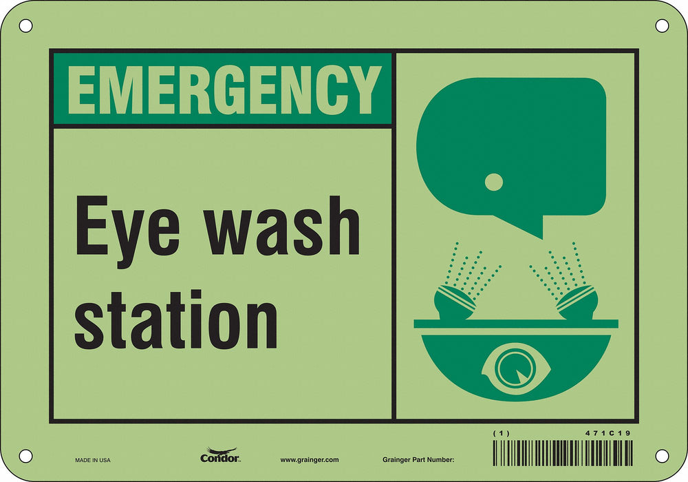 Safety Sign 7 in x 10 in Polyethylene
