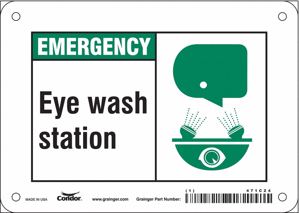 Safety Sign 5 in x 7 in Polyethylene