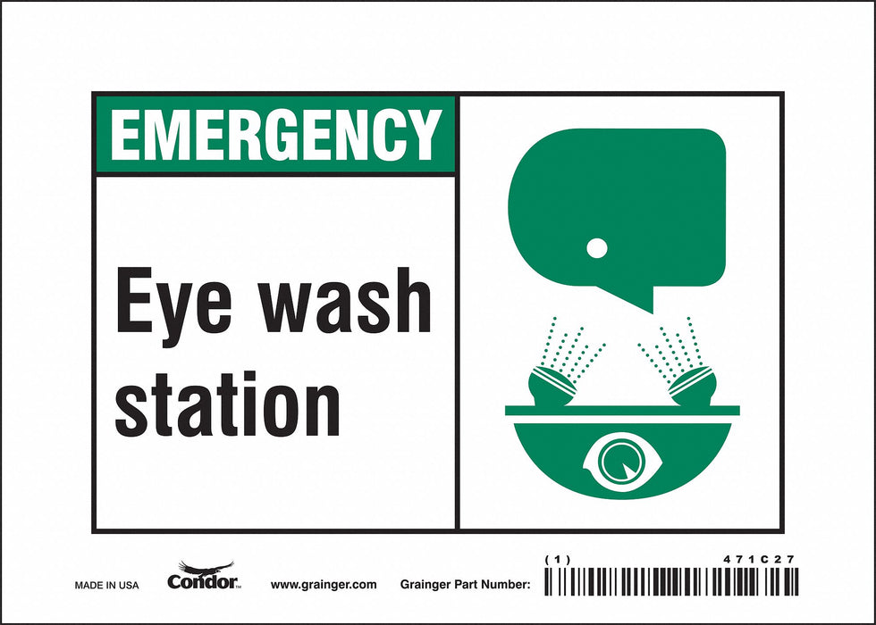 Safety Sign 5 in x 7 in Vinyl