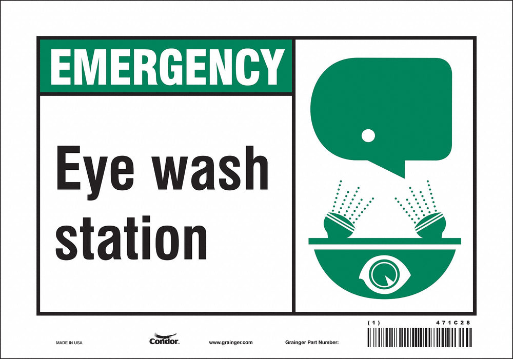 Safety Sign 7 in x 10 in Vinyl