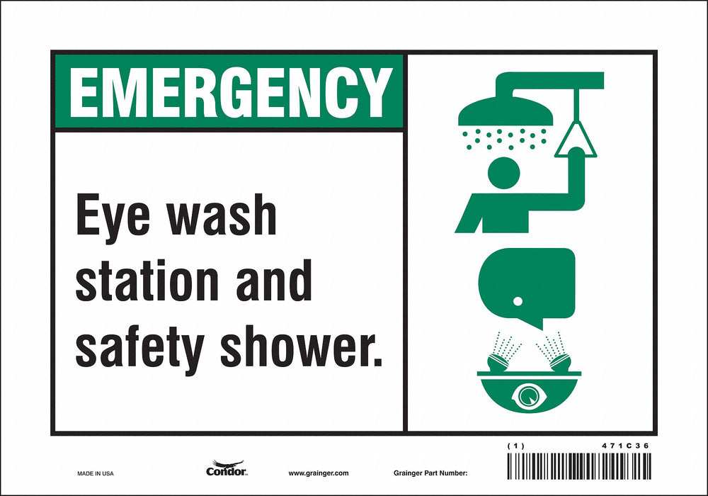 Safety Sign 7 in x 10 in Vinyl