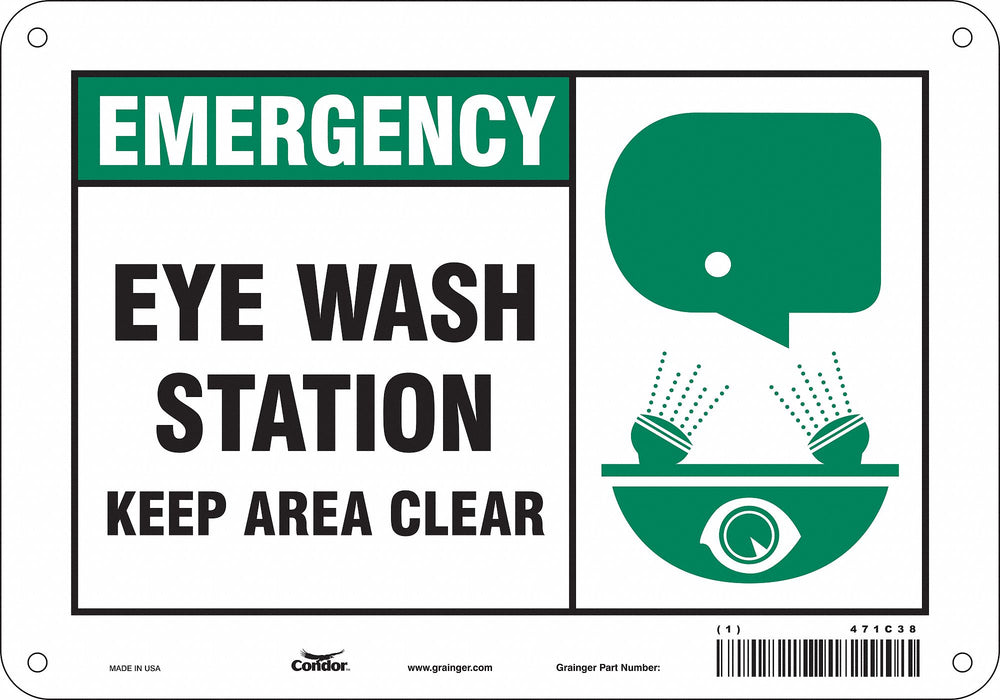 Safety Sign 7 in x 10 in Aluminum