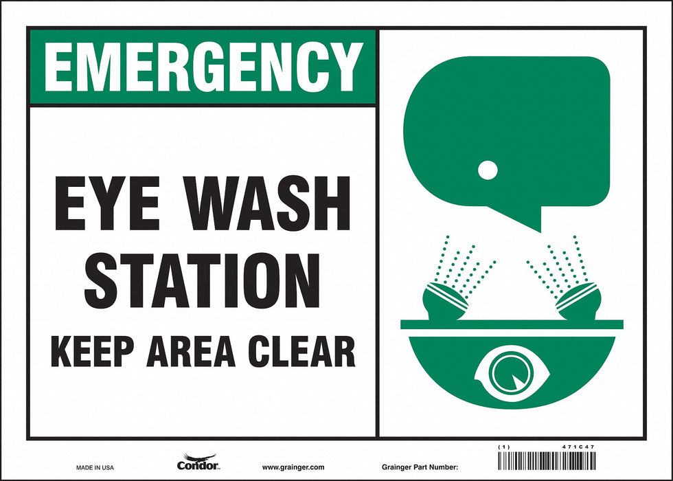 Safety Sign 10 in x 14 in Vinyl