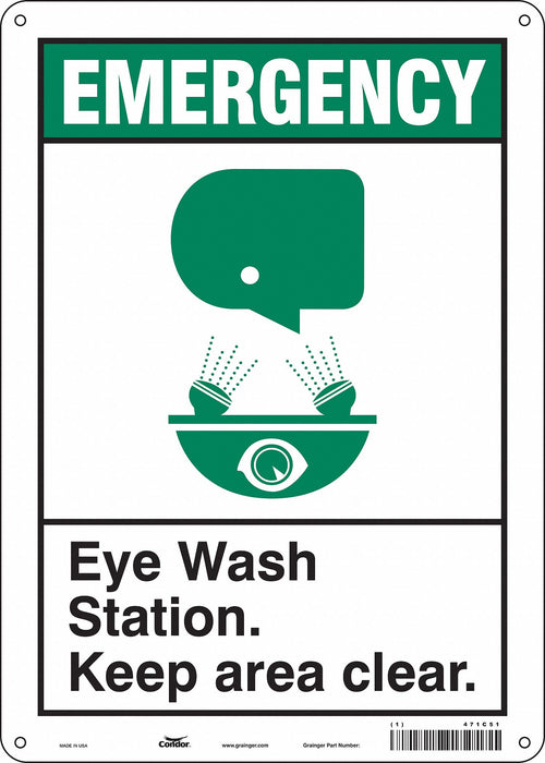 Safety Sign 14 in x 10 in Polyethylene