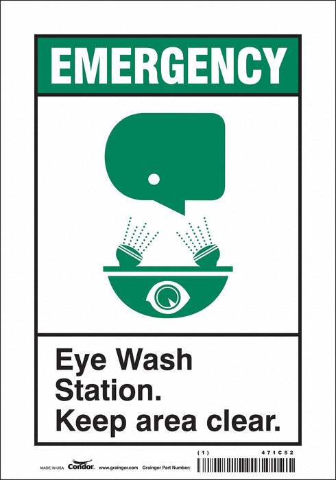 Safety Sign 10 in x 7 in Vinyl