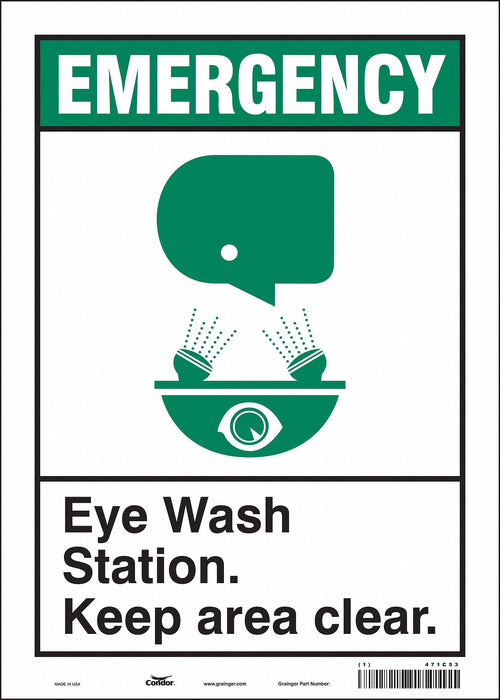 Safety Sign 14 in x 10 in Vinyl