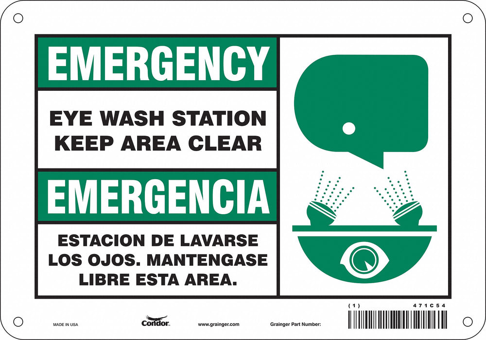 Safety Sign 7 in x 10 in Aluminum
