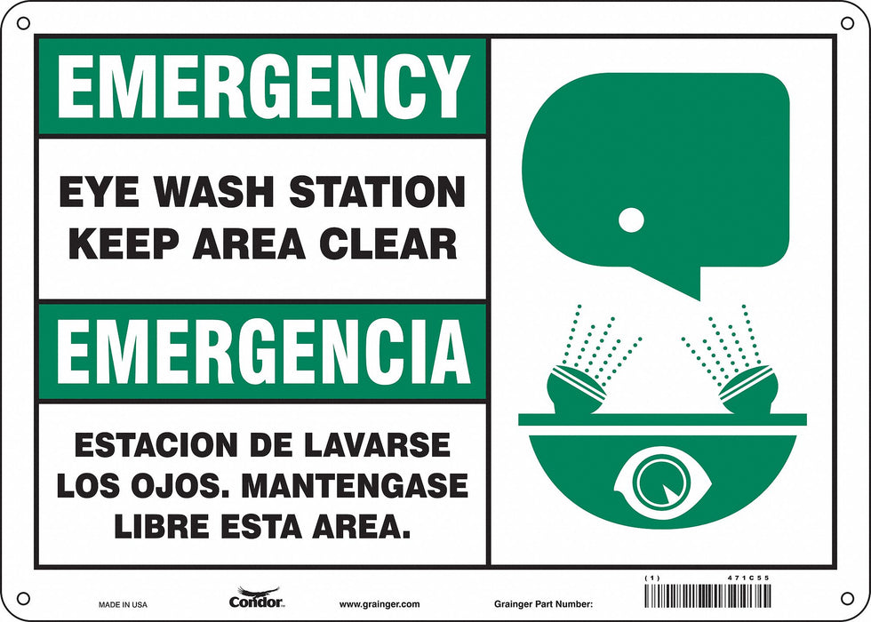 Safety Sign 10 in x 14 in Aluminum