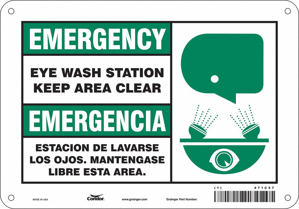 Safety Sign 7 in x 10 in Polyethylene