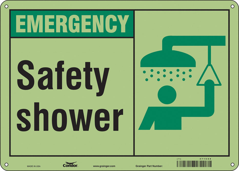 Safety Sign 10 in x 14 in Polyethylene