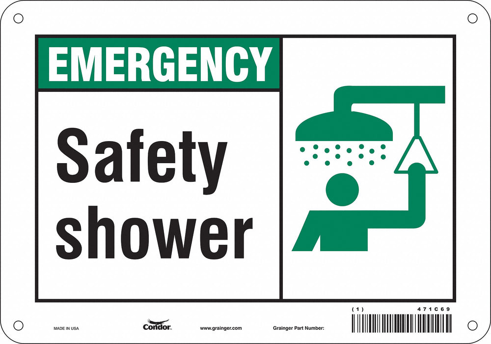 Safety Sign 7 in x 10 in Polyethylene