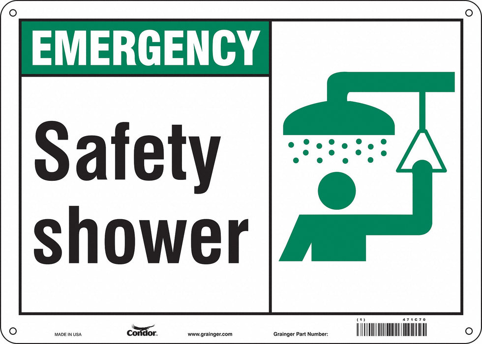 Safety Sign 10 in x 14 in Polyethylene