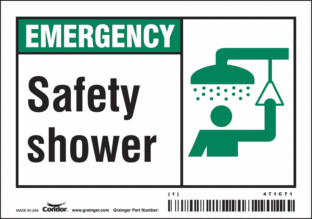Safety Sign 3 1/2 in x 5 in Vinyl