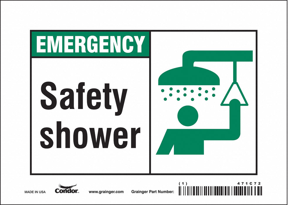 Safety Sign 5 in x 7 in Vinyl