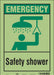 Safety Sign 14 in x 10 in Glow Vinyl
