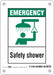 Safety Sign 7 in x 5 in Polyethylene