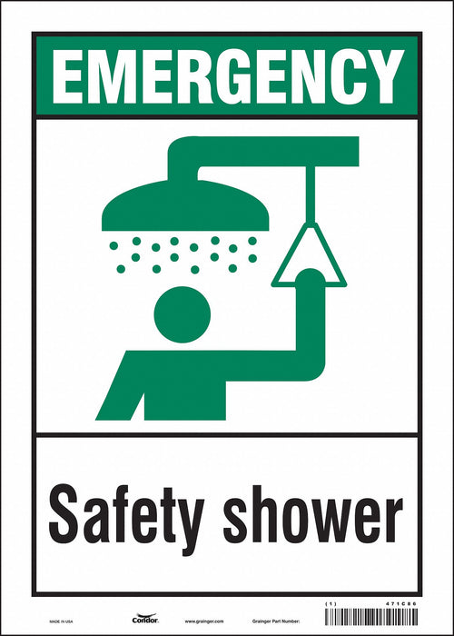 Safety Sign 14 in x 10 in Vinyl