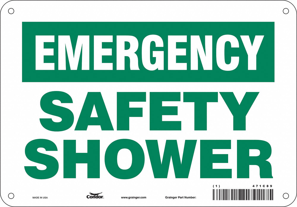 Safety Sign 7 in x 10 in Polyethylene