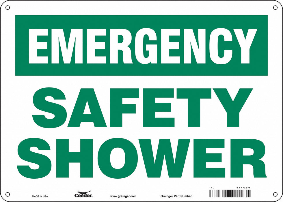Safety Sign 10 in x 14 in Polyethylene