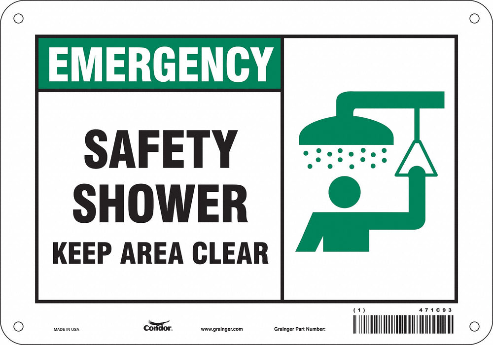 Safety Sign 7 in x 10 in Aluminum