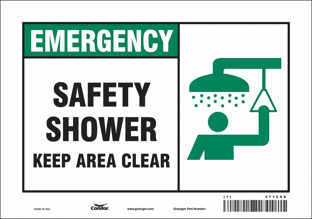 Safety Sign 7 in x 10 in Vinyl