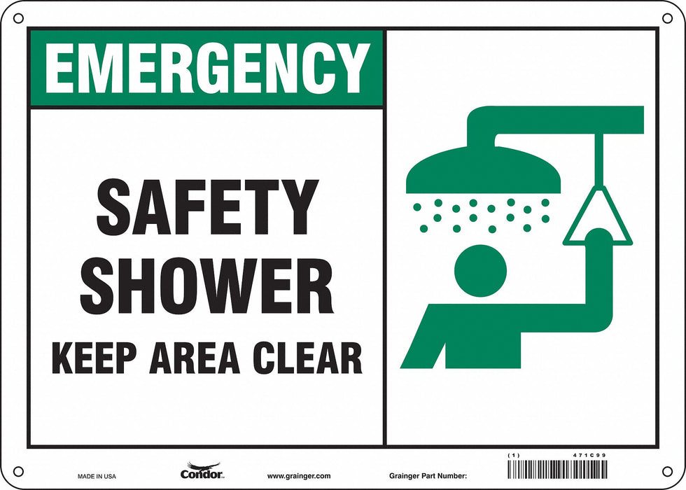 Safety Sign 10 in x 14 in Vinyl