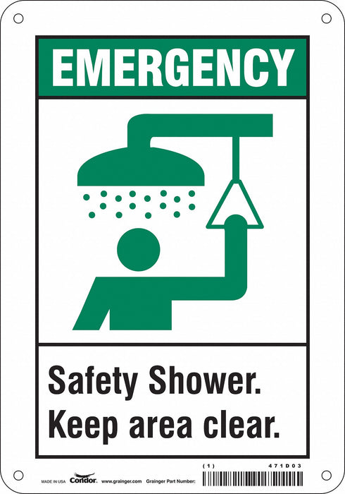 Safety Sign 10 in x 7 in Polyethylene