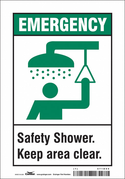 Safety Sign 10 in x 7 in Vinyl