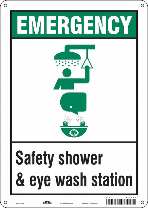 Safety Sign 14 in x 10 in Aluminum