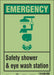 Safety Sign 14 in x 10 in Glow Vinyl