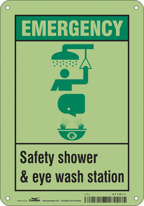Safety Sign 10 in x 7 in Polyethylene