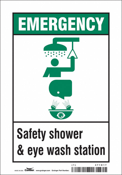 Safety Sign 10 in x 7 in Vinyl