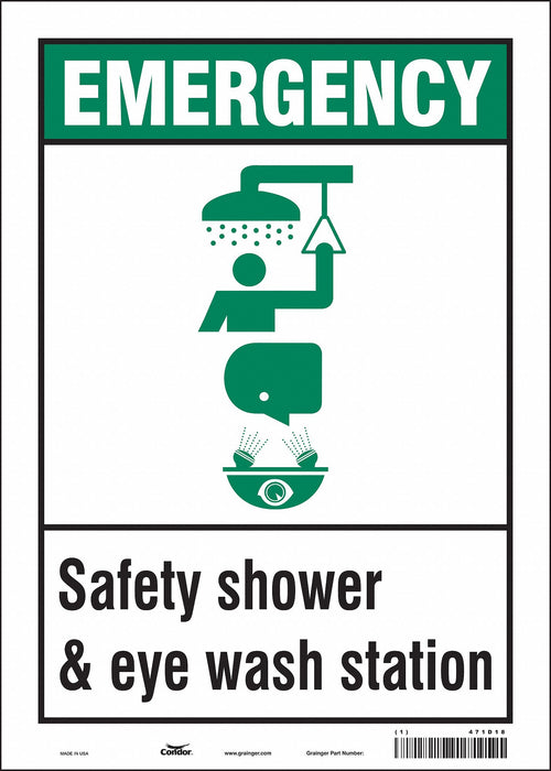 Safety Sign 14 in x 10 in Vinyl