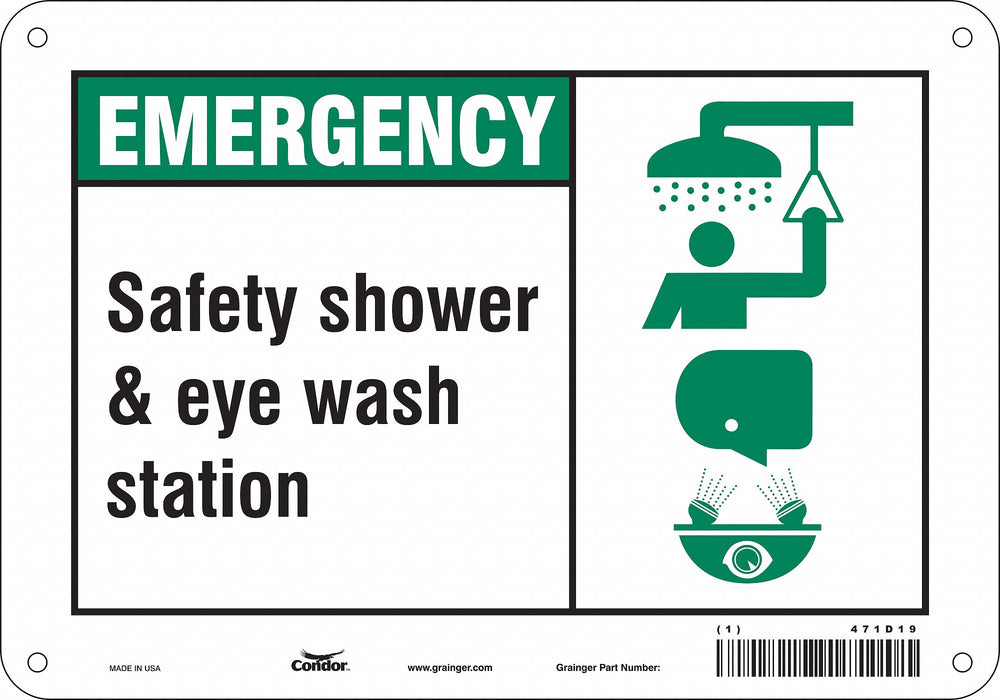 Safety Sign 7 in x 10 in Aluminum