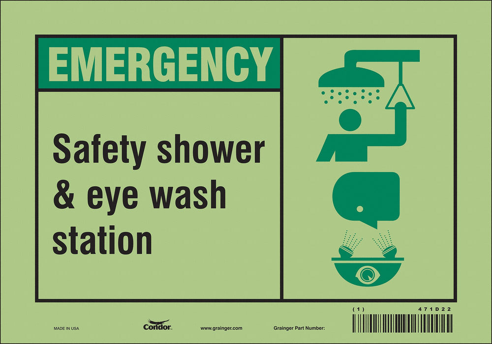 Safety Sign 7 in x 10 in Glow Vinyl