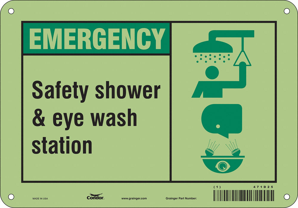 Safety Sign 7 in x 10 in Polyethylene