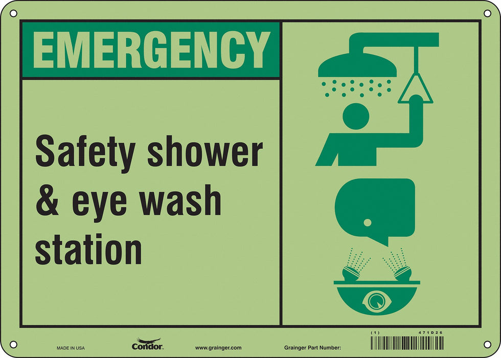 Safety Sign 10 in x 14 in Polyethylene