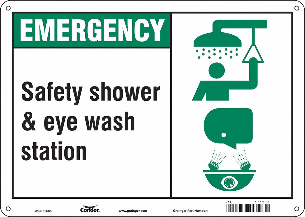 Safety Sign 10 in x 14 in Polyethylene